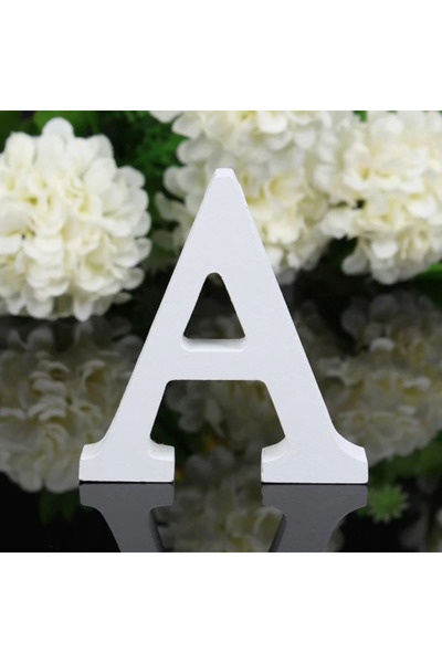 Choice4 H 8CM A White Wooden Letter Decoration Wall Hanging Home Decoration B...