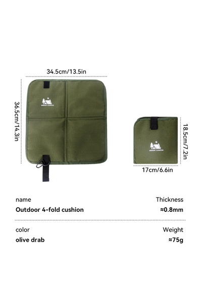 Choice Green WESTTUNE Foldable Outdoor Sitting Pad 600D Oxford Cloth Waterpro...