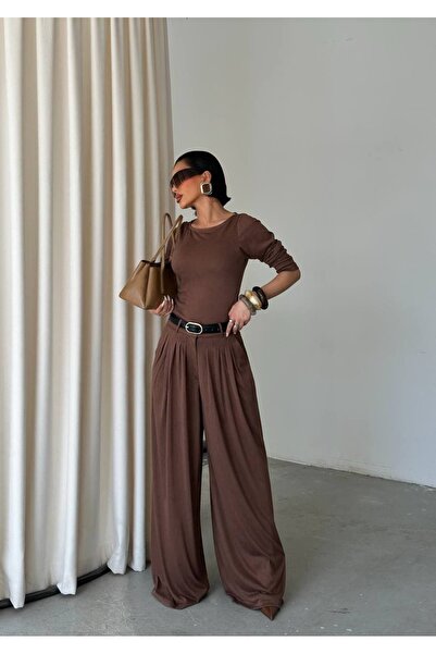 GLAMMOSS L'Atelier Πλεκτό σετ με λινή επένδυση και φλάμες GLM-709