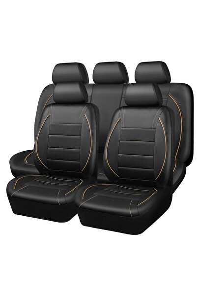 Choice3 أغطية مقاعد سيارة جلدية عالمية SN-2126-9PCS-BG بتصميم بسيط ومسامية لـ...