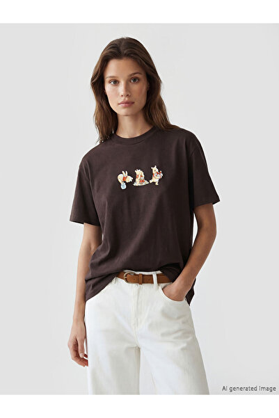 LC Waikiki Esvab • Modern & Distinctive Printed 100% Cotton Women's T-Shirt
