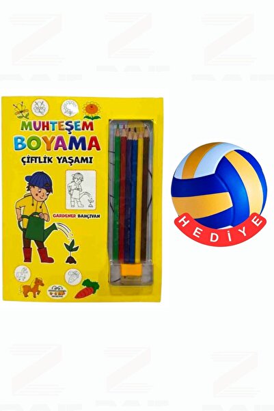 Parıltı Yayınları لوحة فنية رائعة - حياة المزرعة - هدية كرة الطائرة