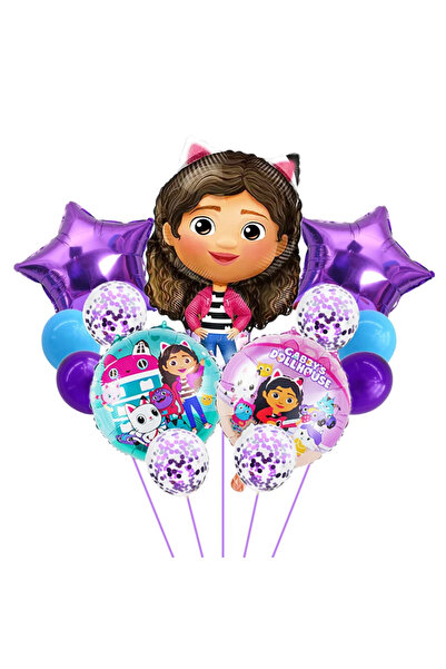 Choice21 1Set 13pcs Gabby Dollhouse Cats Number Balloon Children's Birthday P...