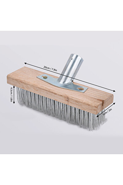 Choice 20cm a stick Heavy Duty Rough Floor Brush Stainless Steel Wire Deck Sc...