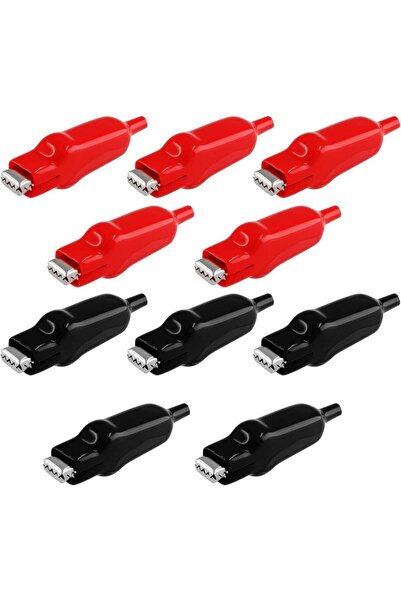 Choice 5 black 5 red 10/20pcs Alligator Clips 20A Insulated Spring Loaded All...