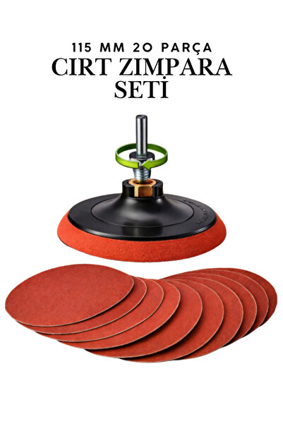 KAYRA LEATHER CRAFT 115mm Cırt Zımpara Seti 20 Parça - Matkap Aparatı ve Avuç...
