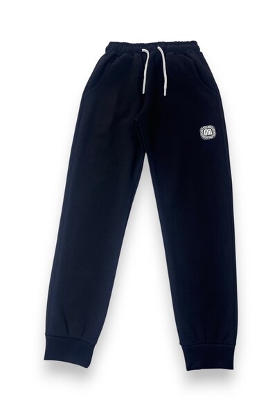 Merve Nur Tekstil Children's Tracksuit Bottoms Ribbed Double Face Fabric