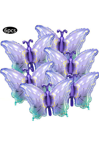 Choice Other 6PCS-2 6pcs Colorful Butterfly Foil Balloons Butterfly Themed Ba...