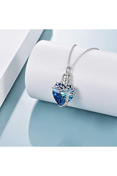 Choice BL Heart Tree of Life Urn Necklace for Ashes Cremation Jewelry Crystal...