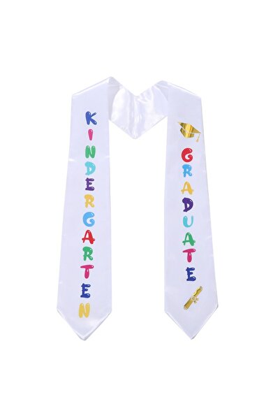 choice2 WHITE Kindergarten Preschool Graduation Honor Stole Satin Scarf for C...