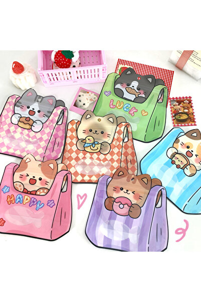 Choice1 20PCS Other Mixed Color 20/50PCS Cartoon Cat Backpack Sealing Snack P...