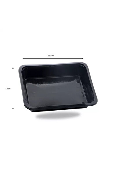 BFG PACKAGING BLACK 1 COMPARTMENT CONTAINER H50 50 PCS SET WITH LID