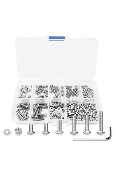 Choice 240PCS 240Pcs M3 Hex Head Screws, M3x4/6/8/10/12/14/16mm Button Head S...