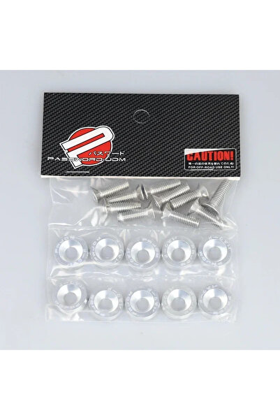 choice2 silver 10Pcs/Pack M6 Spacer Screw Set Aluminum Fender Washers and Bol...