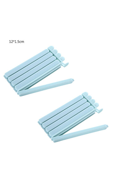 Choice 12cm Blue 5Pcs Food Bag Sealing Clips Plastic Bag Colorful Sealing Cli...