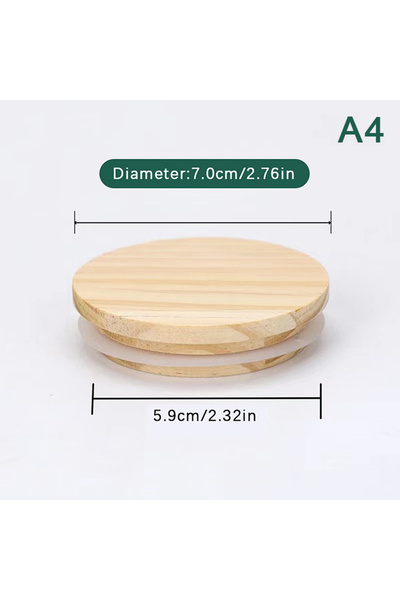 Choice4 A4 Wooden Lids Silica Gel Circle Seal Up Cover Pine Wood Cover Flower...