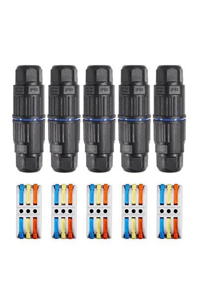 Choice1 5PCS 3Pin 5pcs IP68 Waterproof Cable Connector Quick Connection KVSF-...