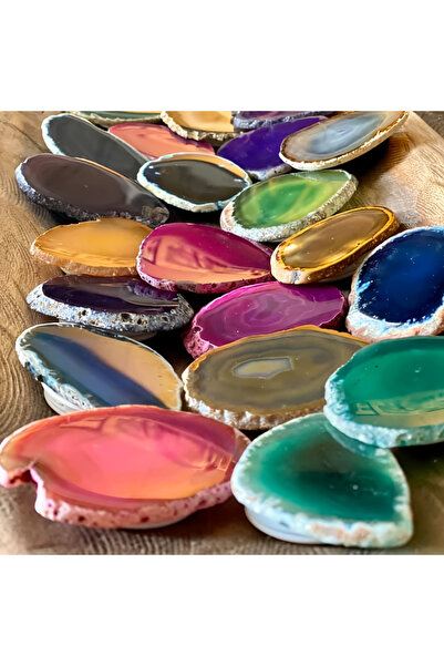 Choice 80g 40/80/120g Natural multi-colored agate slices, Quartz double-sided...