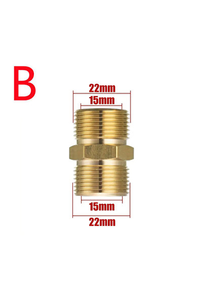 Choice موصل تمديد خرطوم غسيل بالضغط العالي 15 مم - 15 مم، محول ذكر M22 14 مم ...