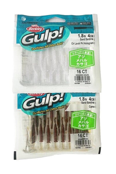 BERKLEY Gulp Sand Sardine 4cm 16 Adet LRF Silikon Yemi