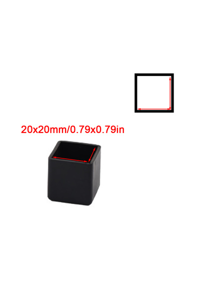 Choice26 8pcs Square 20x20mm 8/4pcs Square Silicone Chair Leg Caps Silicone N...