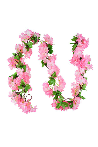 Choice 1Pc Deep Powder 2.2m Artificial Cherry Blossoms Vines Silk Flowers Sak...