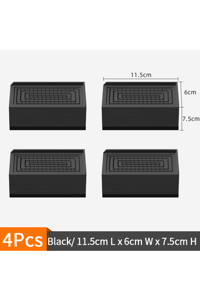 Choice7 029 Black B2L 4pcs 4-Pack Universal Furniture Feet Pads (Sofa/Tea Tab...