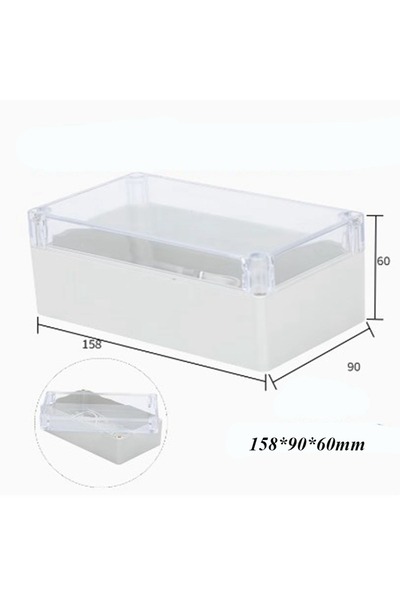Choice8 158-90-60mm Waterproof Plastic Junction Box Transparent Cover Enclosu...