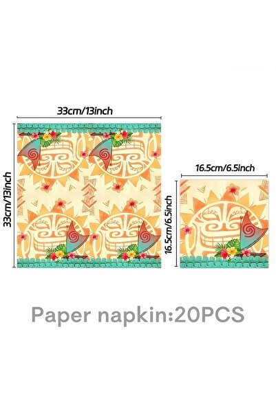 choice2 other 20pcs napkin Ocean Theme Birthday Party Decoration Moana Dispos...