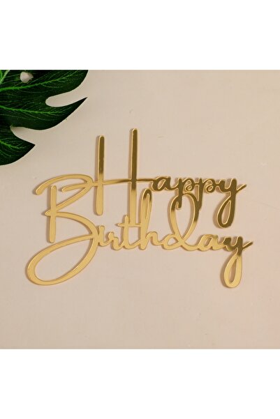 Choice 3PCS Gold 3PCS Golden Acrylic Cake Tops Creative Baking Glittering Cak...
