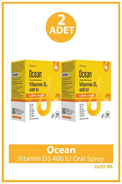 Ocean Vitamin D3 400 IU Oral Sprey 20 ml 2 Adet