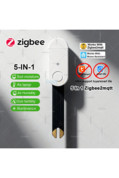 Choice1 جهاز اختبار التربة 5 في 1 بتقنية Zigbee2MQTT لقياس الرطوبة ودرجة الحر...