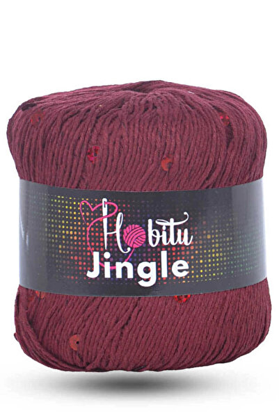 Hobitu Yarns حبل هوبِيتو جينجل (4 قطع) 181 أحمر كلاريت-بورجوندي