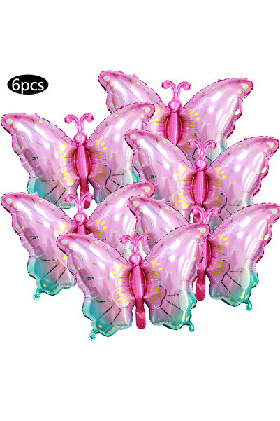 Choice1 Other 6PCS-1 6pcs Colorful Butterfly Foil Balloons Butterfly Themed B...