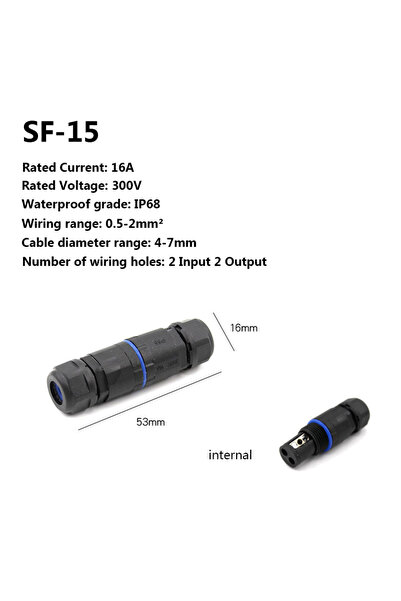 Choice موصل أسلاك مقاوم للماء IP68 (3-6.5 مم) قطعة واحدة، موصل إضاءة LED خارج...
