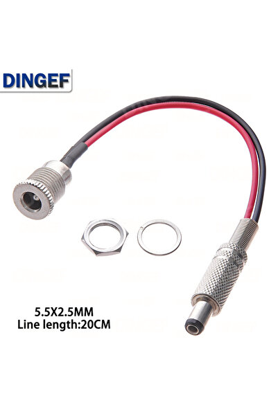 Choice1 20CM 5.5X2.5 M to F 1PCS DC099 5.5*2.1 5.5 *2.5 DC Power Socket Threa...