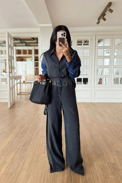 SHILSEE BEUTİQUE ΓΥΝΑΙΚΕΙΟ ΣΕΤ ΠΑΝΤΕΛΟΝΙ ΚΑΙ ΠΟΥΚΑΜΙΣΟ ΑΠΟ ΥΦΑΣΜΑ TNSEL ΤΡΙΩΝ...