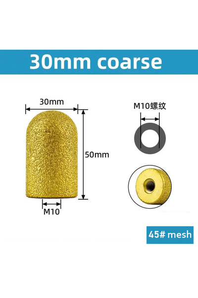 Choice1 D30mm 45 mesh M10 Diamond Brazed Backwater Grinding Wheel Finger Bit ...