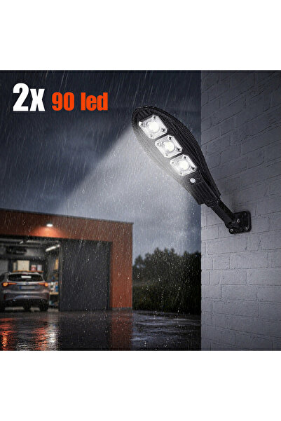 OEM Σετ 2 τεμαχίων Ηλιακό Φωτιστικό Δρόμου 90 LED (V15)