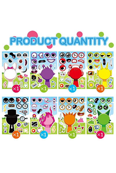 Choice 15x21cm 16 sheets 16 sheets Incredibox Sprunki Sticker DIY Make Puzzle...
