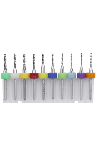 Choice3 1.1-2mm 10Pcs Carbide PCB Drill Bit Set For Circuit Board Work Mini D...