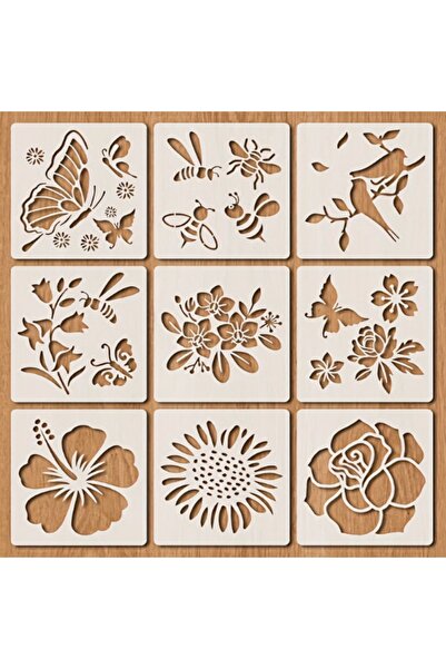 Choice 9pcs Bview Art Butterfly Stencils for Painting, 9-Pack Reusable DIY Te...