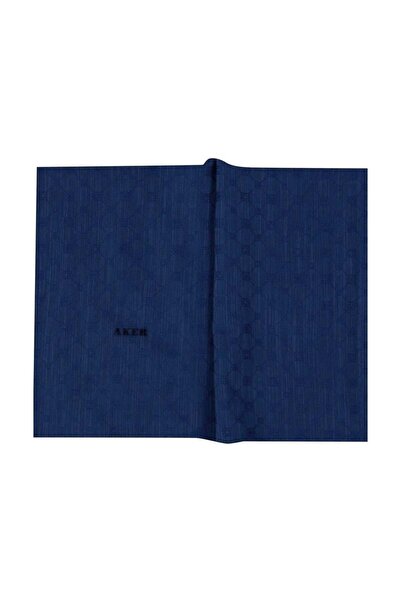 Aker Σάλι Ζακάρ Μεταξωτό Βαμβακερό - 8935979-924 Σαξ Μπλε