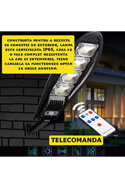 OEM ΣΕΤ 5x Φωτιστικό Δρόμου 1200W, Ηλιακή Φόρτιση (V21)