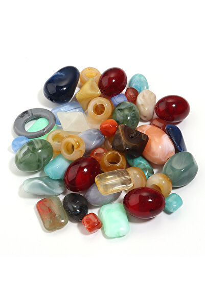 Choice3 Mixed 50g Mixed Style Acrylic Beads Colorful Round Oval Irregular Sha...