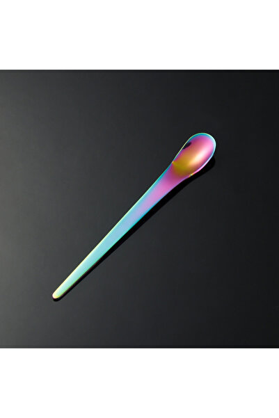 Choice Multicolor 1pc Tea Spoon Stainless Steel Flat Spoon Espresso Spoon Des...