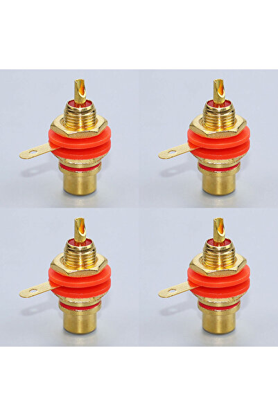 choice2 Red 4PCS JCD 2-8PCS Gold-plated RCA Female Socket Connectors Mono RCA...