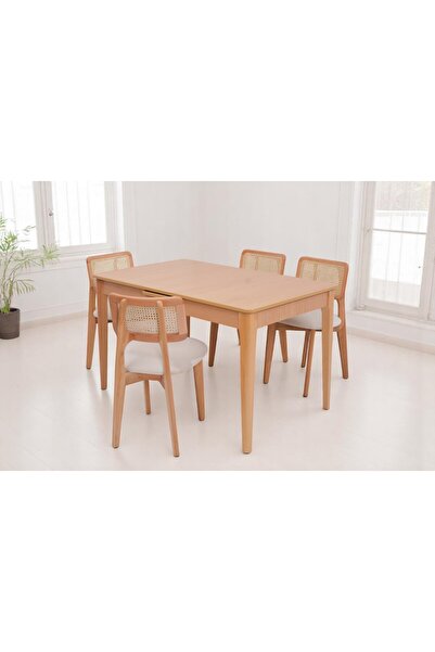 Erz Design Paris Zion Lak Panel Mutfak Masa Sandalye Takımı 80x130cm