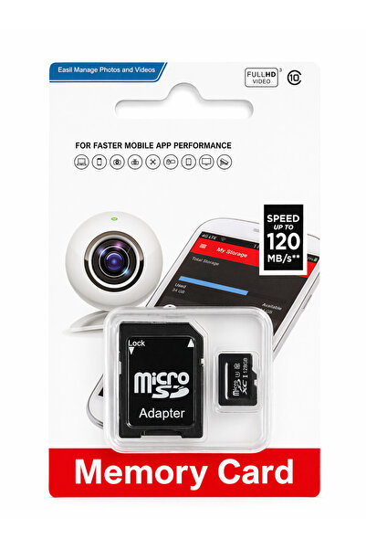 instatech Micro SD Hafıza Kartı 128GB + SD Adaptör | 120MB/s Hız | Full HD Uy...