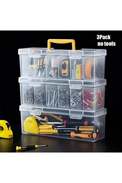 Choice1 Transparent Color3 7pcs (6 Small Boxes + 1 Large Box) Tool Parts Stor...